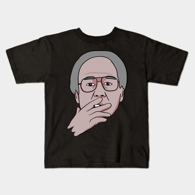 Jean Baudrillard Minimal Portrait - Philosophy Kids T-Shirt by isstgeschichte